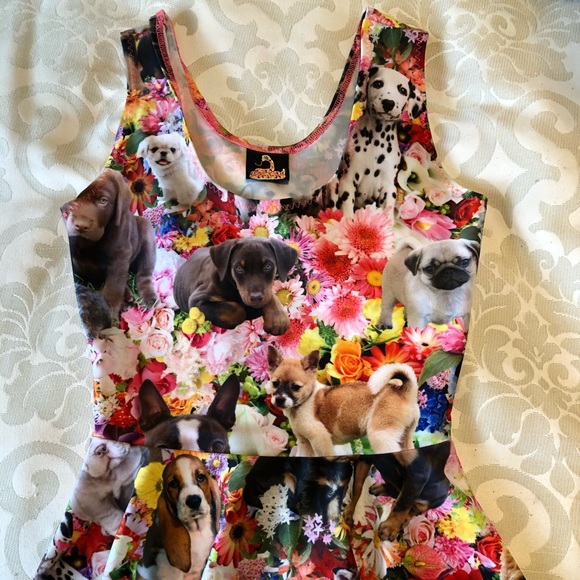 Pretty Snake Puppy Garden Party Fit&Flare Dress - Picture 4 of 14